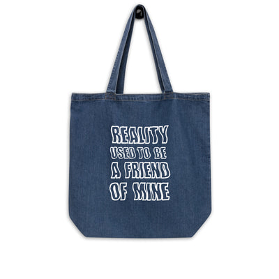 Organic denim tote bag